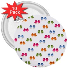 Pattern Birds Cute Design Nature 3  Buttons (10 Pack)  by Amaryn4rt