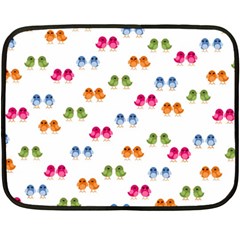 Pattern Birds Cute Design Nature Double Sided Fleece Blanket (mini)  by Amaryn4rt