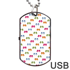 Pattern Birds Cute Design Nature Dog Tag Usb Flash (two Sides) by Amaryn4rt