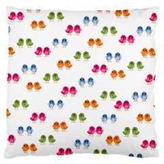 Pattern Birds Cute Design Nature Large Cushion Case (two Sides) by Amaryn4rt