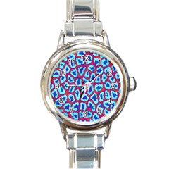 Animal Tissue Round Italian Charm Watch