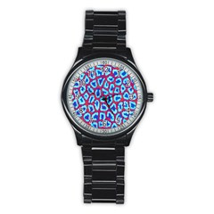 Animal Tissue Stainless Steel Round Watch