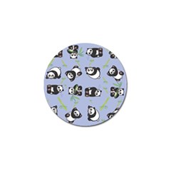 Panda Tile Cute Pattern Blue Golf Ball Marker by Amaryn4rt