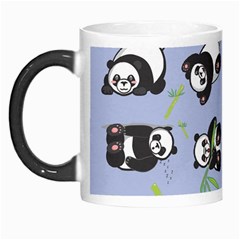 Panda Tile Cute Pattern Blue Morph Mugs by Amaryn4rt