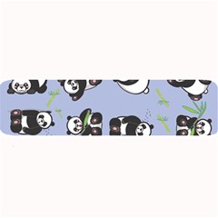 Panda Tile Cute Pattern Blue Large Bar Mats