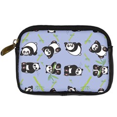 Panda Tile Cute Pattern Blue Digital Camera Cases