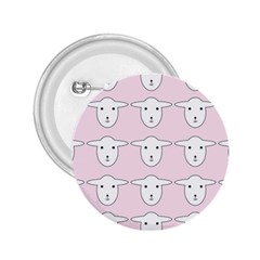 Sheep Wallpaper Pattern Pink 2 25  Buttons by Amaryn4rt