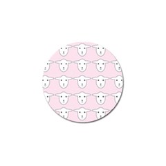 Sheep Wallpaper Pattern Pink Golf Ball Marker (10 Pack) by Amaryn4rt