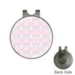 Sheep Wallpaper Pattern Pink Hat Clips with Golf Markers Front