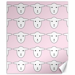 Sheep Wallpaper Pattern Pink Canvas 20  X 24   by Amaryn4rt