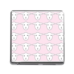 Sheep Wallpaper Pattern Pink Memory Card Reader (square) by Amaryn4rt