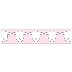 Sheep Wallpaper Pattern Pink Flano Scarf (small) by Amaryn4rt