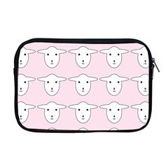 Sheep Wallpaper Pattern Pink Apple Macbook Pro 17  Zipper Case