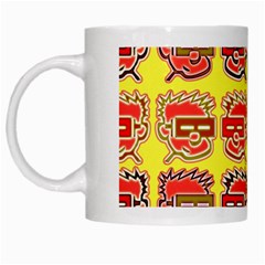 Funny Faces White Mugs by Amaryn4rt