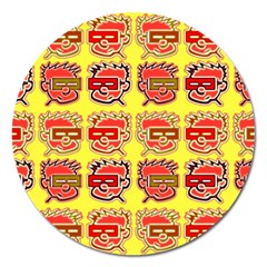 Funny Faces Magnet 5  (round)