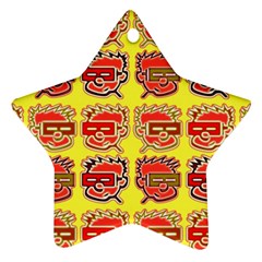 Funny Faces Star Ornament (two Sides)