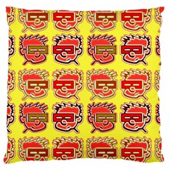 Funny Faces Large Cushion Case (one Side) by Amaryn4rt