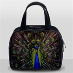 Bird Peacock Display Full Elegant Plumage Classic Handbags (2 Sides) Front