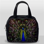 Bird Peacock Display Full Elegant Plumage Classic Handbags (2 Sides) Back