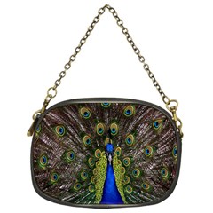 Bird Peacock Display Full Elegant Plumage Chain Purses (one Side) 