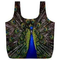 Bird Peacock Display Full Elegant Plumage Full Print Recycle Bags (l)  by Amaryn4rt