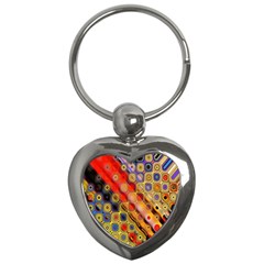 Background Texture Pattern Key Chains (heart)  by Amaryn4rt