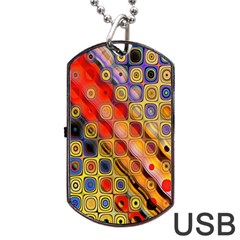 Background Texture Pattern Dog Tag Usb Flash (two Sides)