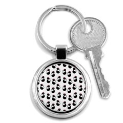 Cat Seamless Animal Pattern Key Chains (round) 