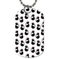 Cat Seamless Animal Pattern Dog Tag (two Sides) by Amaryn4rt