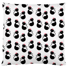 Cat Seamless Animal Pattern Large Cushion Case (one Side) by Amaryn4rt