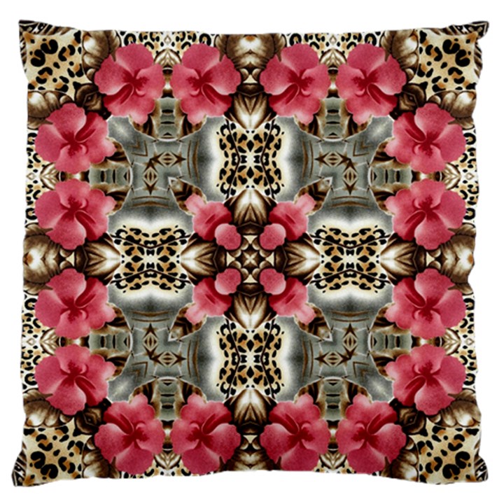 Flowers Fabric Standard Flano Cushion Case (One Side)