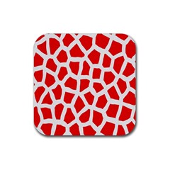 Animal Animalistic Pattern Rubber Coaster (square)  by Amaryn4rt