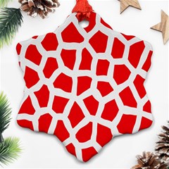 Animal Animalistic Pattern Snowflake Ornament (two Sides) by Amaryn4rt