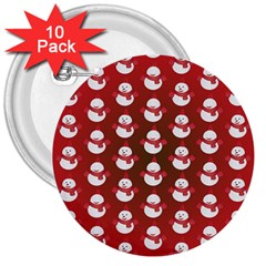 Card Cartoon Christmas Cold 3  Buttons (10 Pack)  by Amaryn4rt