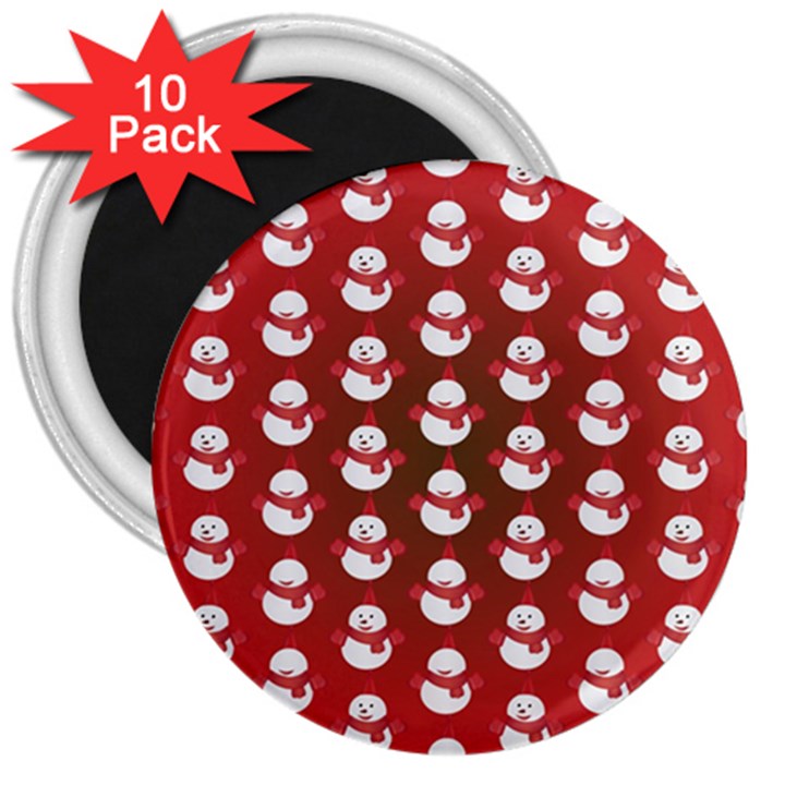 Card Cartoon Christmas Cold 3  Magnets (10 pack) 