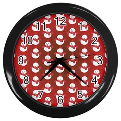 Card Cartoon Christmas Cold Wall Clocks (black) by Amaryn4rt