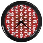 Card Cartoon Christmas Cold Wall Clocks (Black) Front