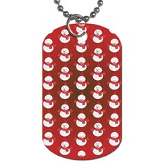 Card Cartoon Christmas Cold Dog Tag (one Side) by Amaryn4rt