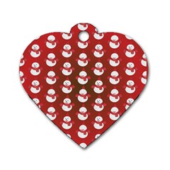 Card Cartoon Christmas Cold Dog Tag Heart (two Sides) by Amaryn4rt