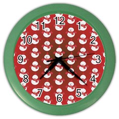 Card Cartoon Christmas Cold Color Wall Clocks by Amaryn4rt