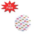 Pattern Birds Cute Design Nature 1  Mini Magnet (10 pack)  Front