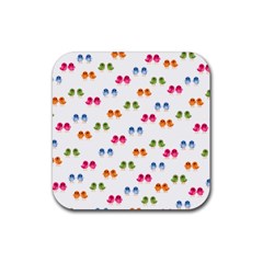 Pattern Birds Cute Design Nature Rubber Coaster (square)  by Amaryn4rt