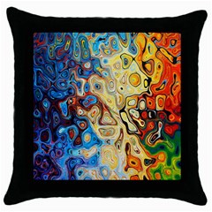 Background Structure Absstrakt Color Texture Throw Pillow Case (black) by Amaryn4rt