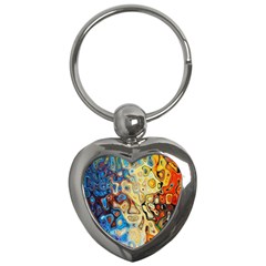 Background Structure Absstrakt Color Texture Key Chains (heart)  by Amaryn4rt