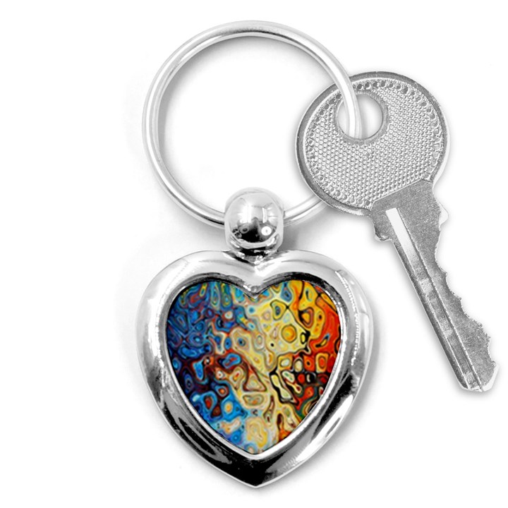 Background Structure Absstrakt Color Texture Key Chains (Heart) 