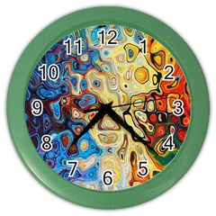 Background Structure Absstrakt Color Texture Color Wall Clocks by Amaryn4rt