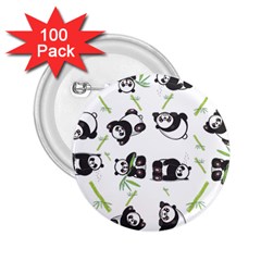 Panda Tile Cute Pattern 2 25  Buttons (100 Pack) 