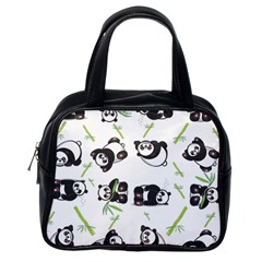 Panda Tile Cute Pattern Classic Handbags (one Side)