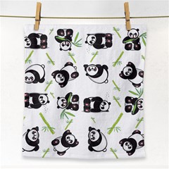 Panda Tile Cute Pattern Face Towel by Amaryn4rt