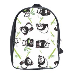 Panda Tile Cute Pattern School Bags (xl) 